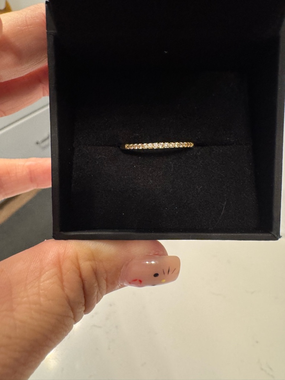A Classy Chic Boutique Gold Pavé Slim Eternity Ring